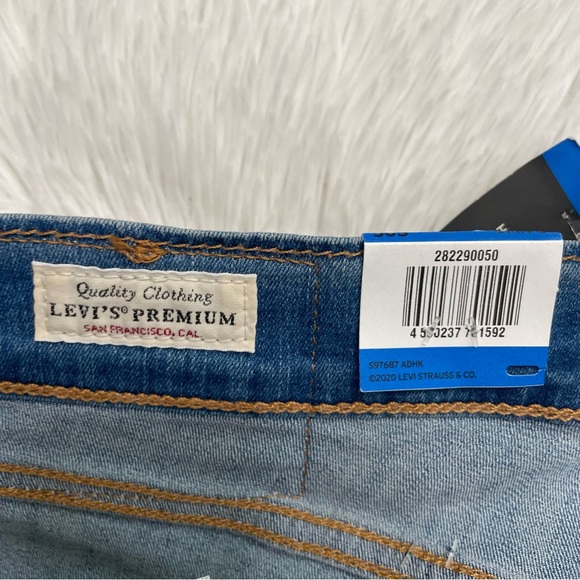 New Levi's Premium 505 Cool Cropped Stretch Denim Jeans - Picture 6 of 10